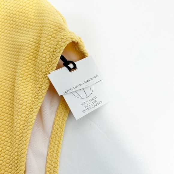 SHADE AND SHORE HIGH WAIST HIGH LEG EXTRA CHEEKYBIKINI BOTTOM LARGE NEW - Picture 5 of 5